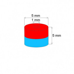 Neodym-Ringmagnet Dm.5xDm.1x5 Z 80 °C, VMM4-N30