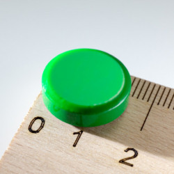 Farbiger Magnet rund Dm.16x5 grün