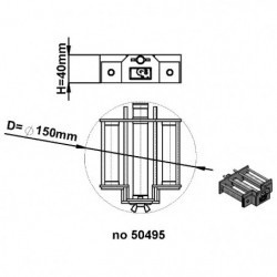 Magnet für den Fülltrichter einer Spritzgussmaschine (Temperaturbeständigkeit bis 120 °C) Dm. 150 mm