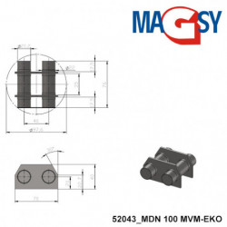 Magnet für den Fülltrichter einer Spritzgussmaschine MDN 100 MVM-EKO