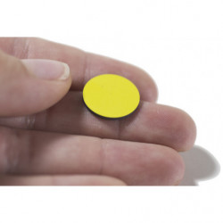 Ausschnitt aus Magnetfolie  Dm. 15 mm gelb