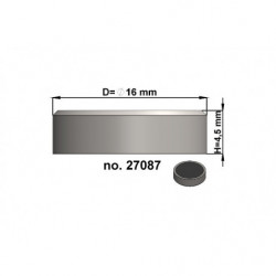 Flachgreifer Dm. 16 x Höhe 4,5 mm, ohne Gewinde