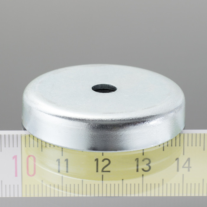 Flachgreifer Dm. 40, Höhe 8 mm, mit Innenbohrung für Senkschraube Dm. 5,5 mm