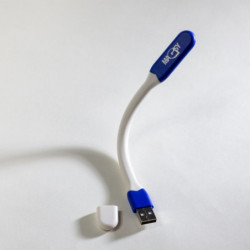 Biegsame USB-LED-Leuchte für Notebooks, dunkelblau