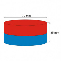 Neodym-Zylindermagnet Dm.70x35 N 80 °C, VMM8