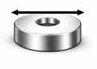 Neodym-Zylindermagnete mit Loch mit einem Durchmesser A von 5–10 mm