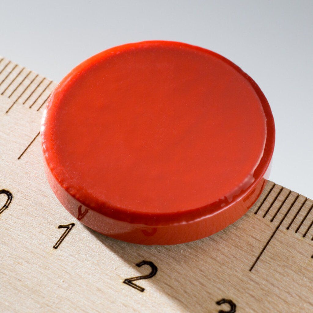 Farbiger runder Magnet Durchmesser 26x5 mm für Tafeln und Kühlschränke