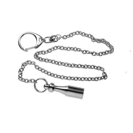 Konischer Neodym-Sortiermagnet mit Kette und Karabiner zur Metallkontrolle