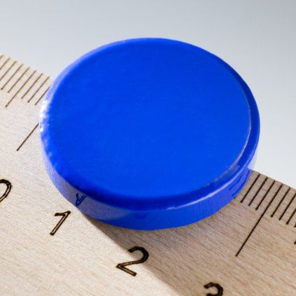 Blauer runder Ferrit-Büromagnet mit 26 mm Durchmesser