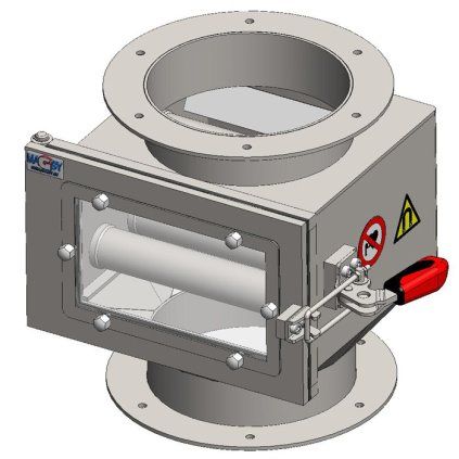 Magnetabscheider mit ausziehbaren Magnetrosten MSV DN 150 mit fünf Neodym-Magnetstäben