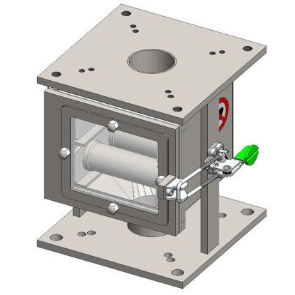 Kompakter Magnetabscheider mit ausziehbaren Magnetrosten MSV DN 50 mit drei Magnetstäben