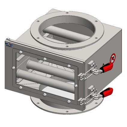 Magnetabscheider mit ausziehbaren Magnetrosten MSV DN 200 mit sieben Magnetstäben
