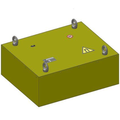 Ferrit-Magnetplatte MD 610 × 496 × 227 mm für Förderbänder