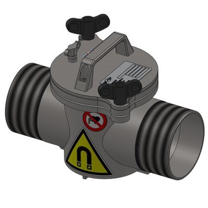 Durchfluss-Magnetabscheider MF 100 CIS mit vier Magnetrohren