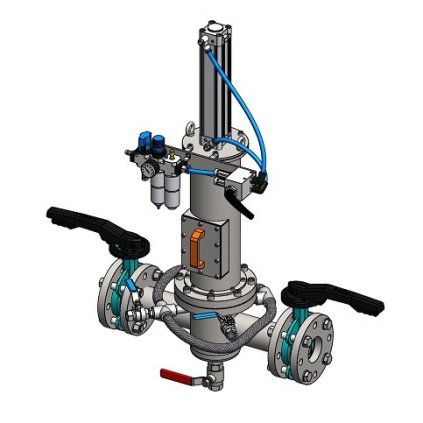 Durchfluss-Magnetabscheider MF 80 SAC mit sieben Magnetrohren