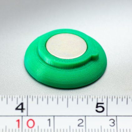 Großer grüner Neodym-Magnet im Kunststoffgehäuse für Magnettafeln
