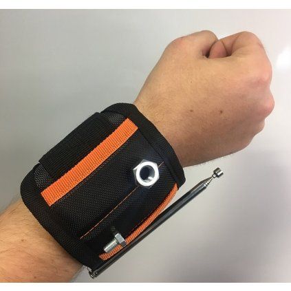 Magnetischer Handgelenkhalter mit verstellbarem Klettverschluss und ausziehbarem Magnetstab